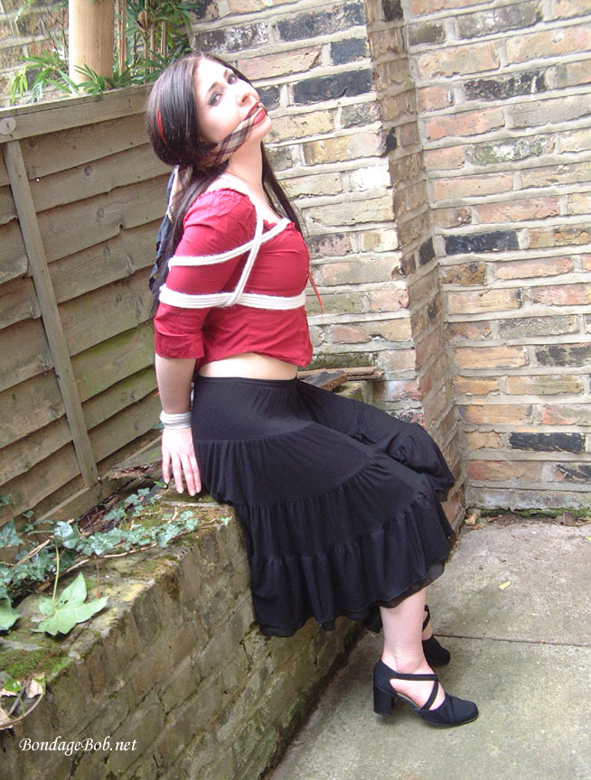 Lydia, Tied Outdoors